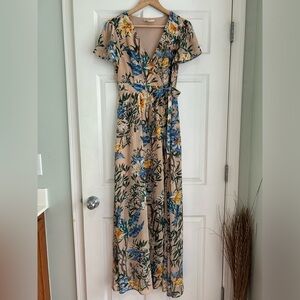Entro Floral Wrap Maxi Dress
